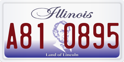 IL license plate A810895
