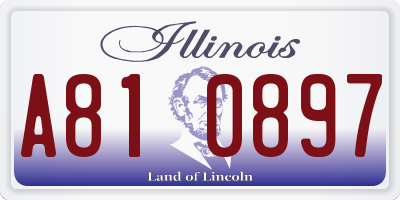 IL license plate A810897