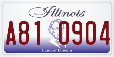 IL license plate A810904