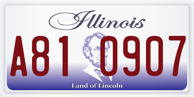 IL license plate A810907