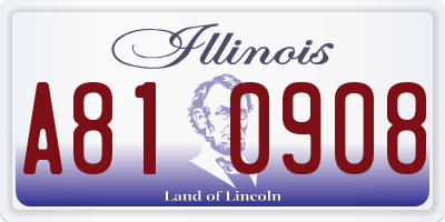 IL license plate A810908