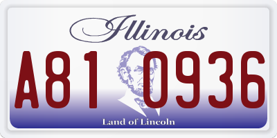 IL license plate A810936