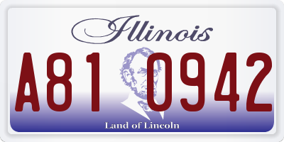IL license plate A810942