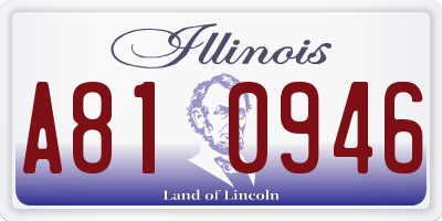 IL license plate A810946