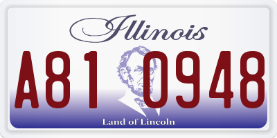 IL license plate A810948