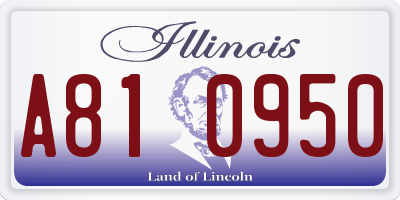 IL license plate A810950