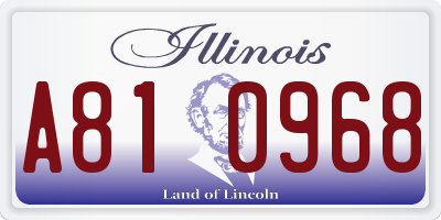 IL license plate A810968