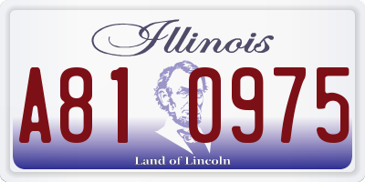 IL license plate A810975