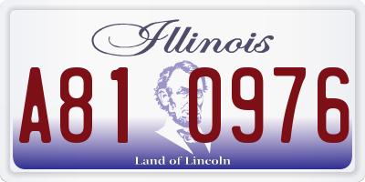 IL license plate A810976