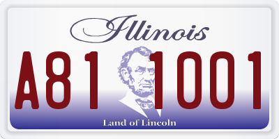 IL license plate A811001