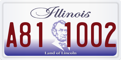 IL license plate A811002