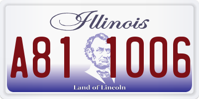 IL license plate A811006