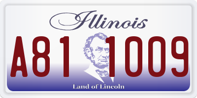 IL license plate A811009