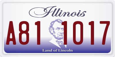 IL license plate A811017