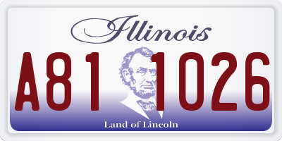 IL license plate A811026