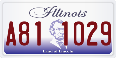 IL license plate A811029