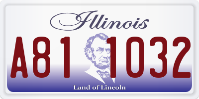 IL license plate A811032