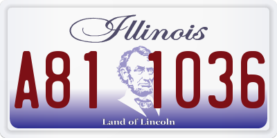 IL license plate A811036