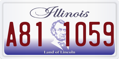IL license plate A811059
