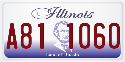 IL license plate A811060