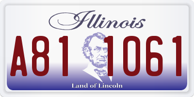 IL license plate A811061