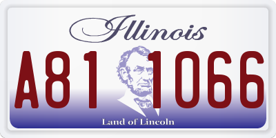 IL license plate A811066