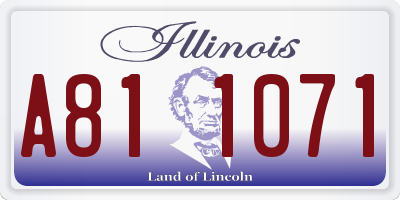 IL license plate A811071