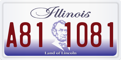 IL license plate A811081