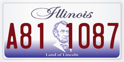IL license plate A811087