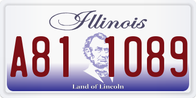 IL license plate A811089