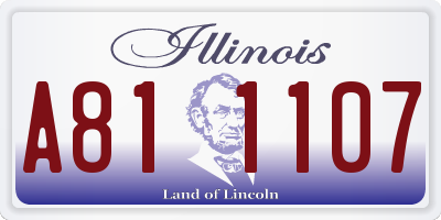 IL license plate A811107