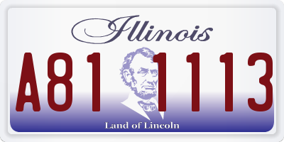 IL license plate A811113