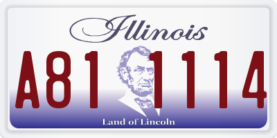 IL license plate A811114