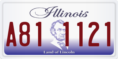 IL license plate A811121