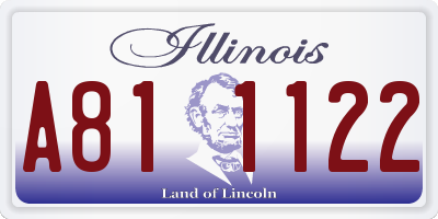 IL license plate A811122