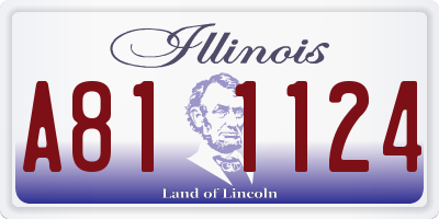 IL license plate A811124