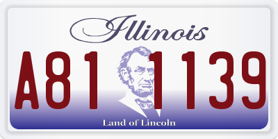 IL license plate A811139