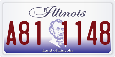 IL license plate A811148
