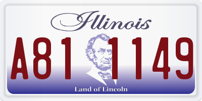IL license plate A811149
