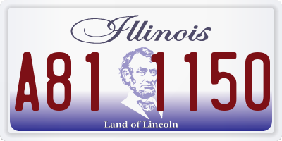 IL license plate A811150