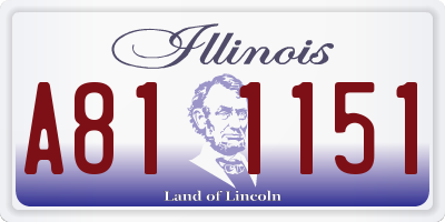 IL license plate A811151