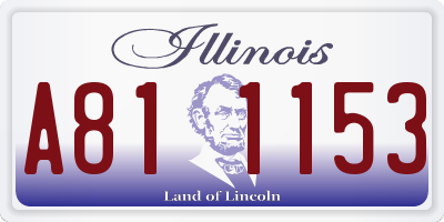 IL license plate A811153