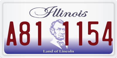 IL license plate A811154