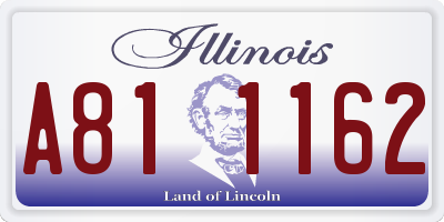 IL license plate A811162