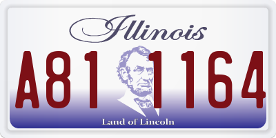 IL license plate A811164