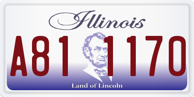 IL license plate A811170