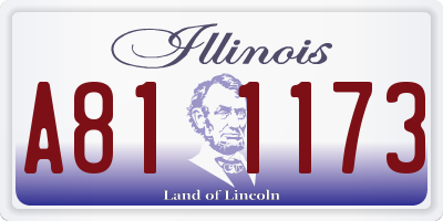 IL license plate A811173