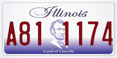 IL license plate A811174