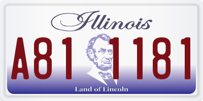 IL license plate A811181
