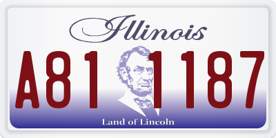 IL license plate A811187